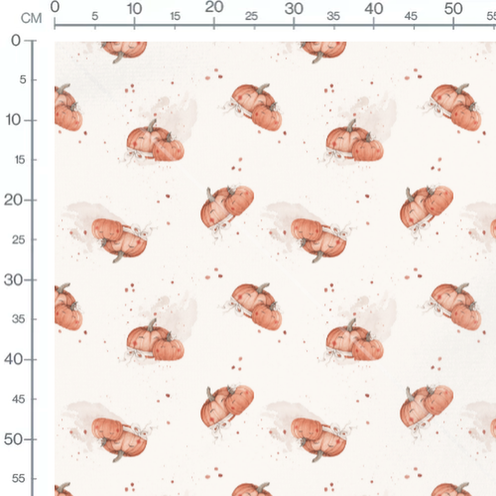Tissu - Citrouilles avec rubans