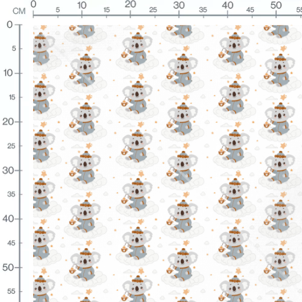 Tissu - Koalas sur nuages