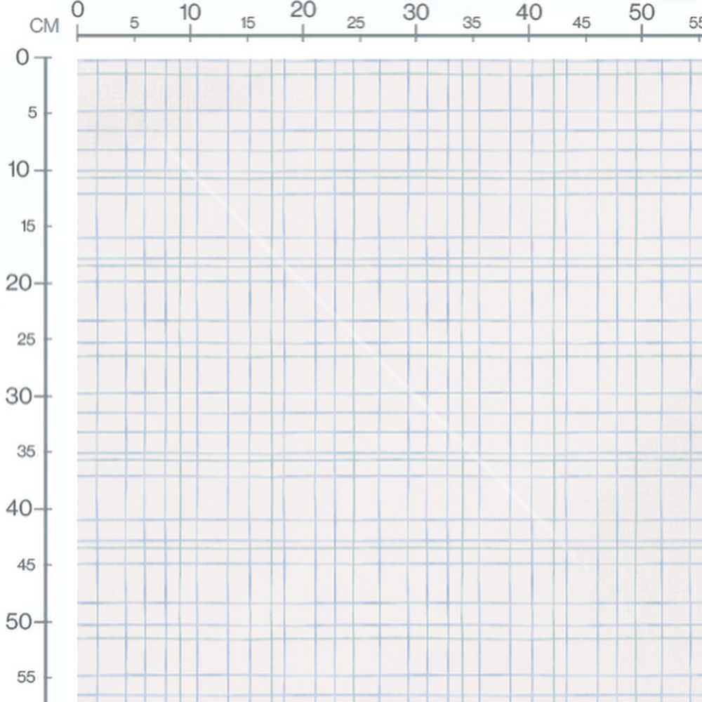 Tissu - Carreaux bleus sur fond blanc