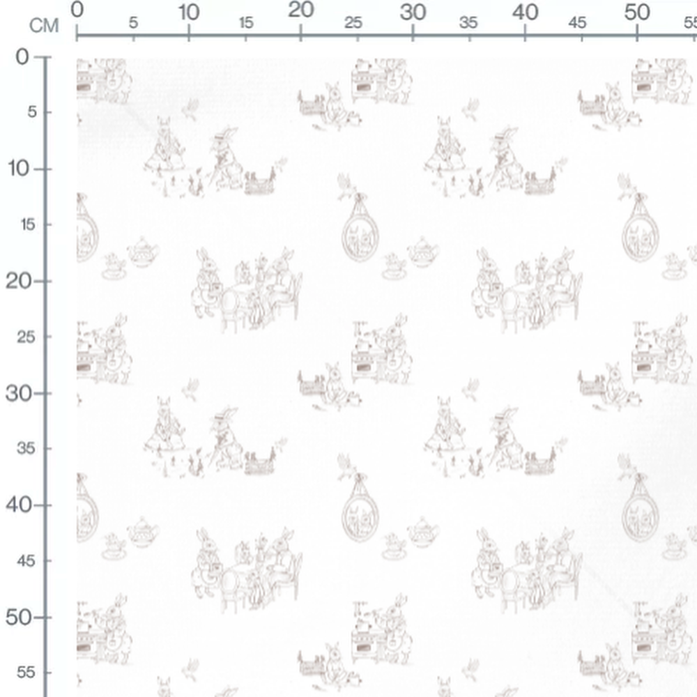 Tissu - Lapins et scènes campagnardes
