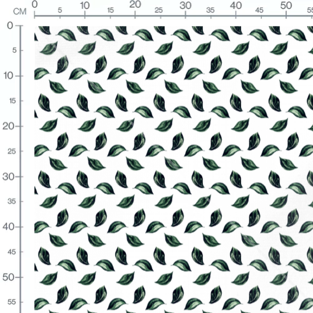 Tissu - Feuilles claires et sombres