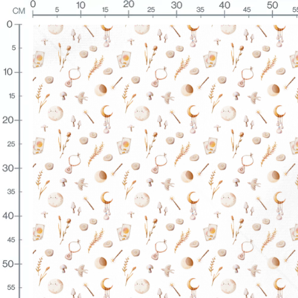Tissu - Éléments mystiques aquarelle