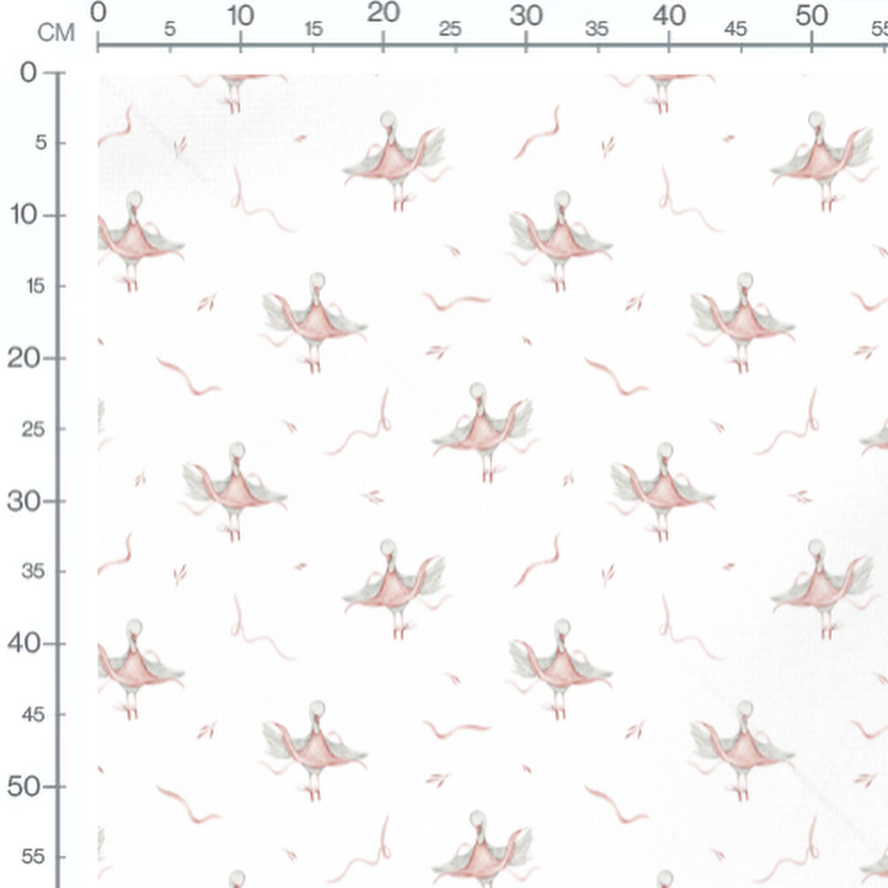 Tissu - Flamants roses aquarelle