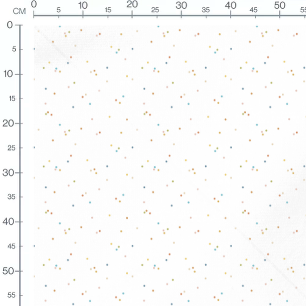 Tissu - Pois pastel sur fond blanc