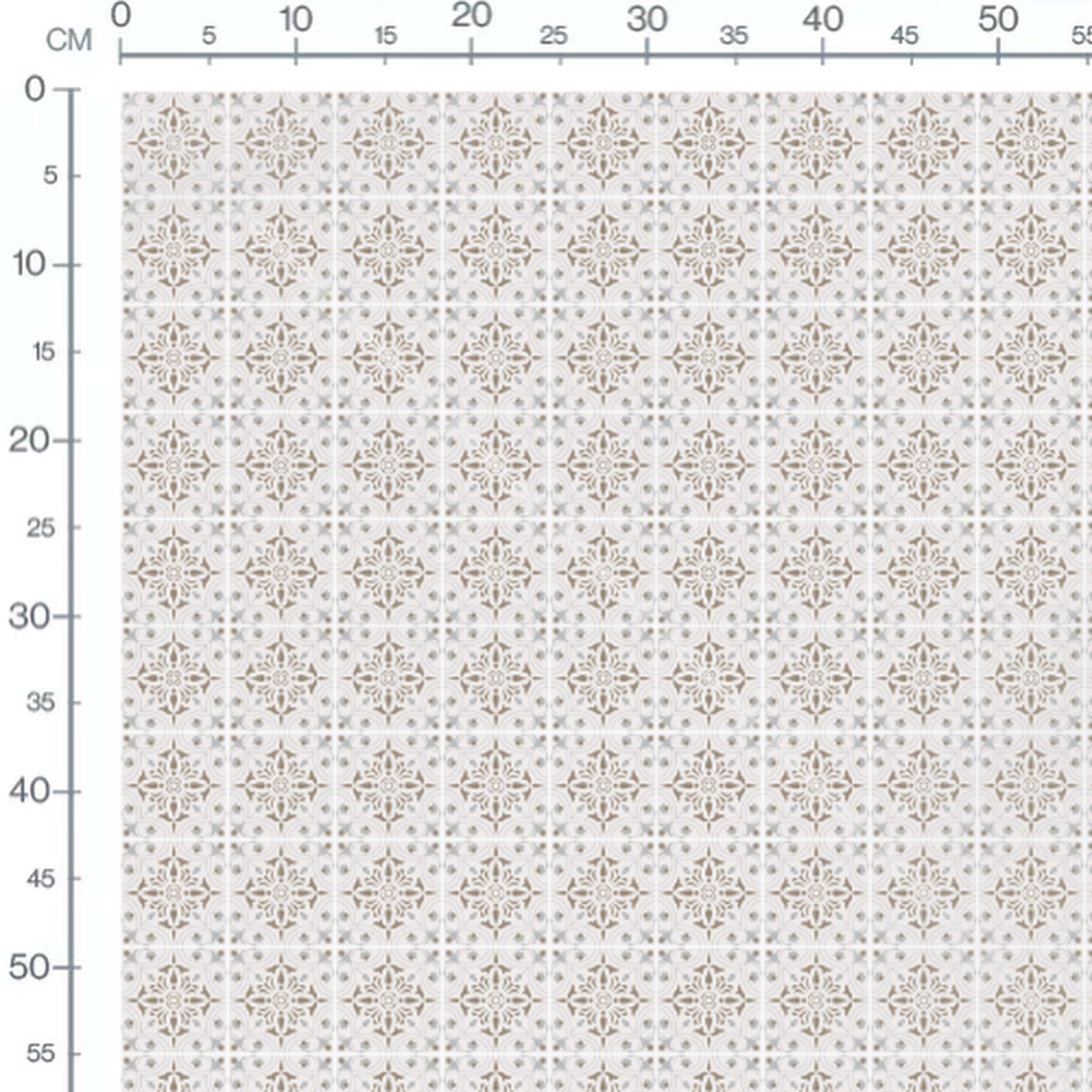 Tissu - Fleurs beige et gris répétitifs