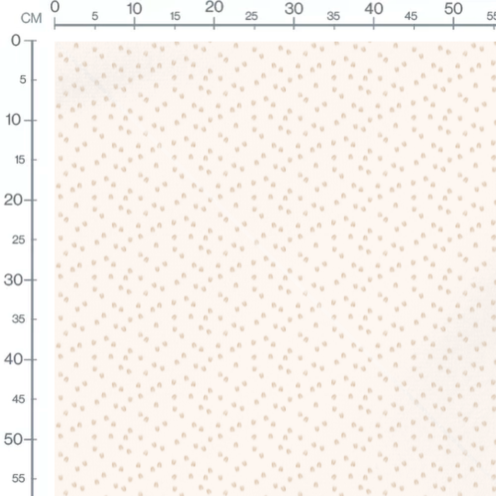 Tissu - Empreintes beige sur crème