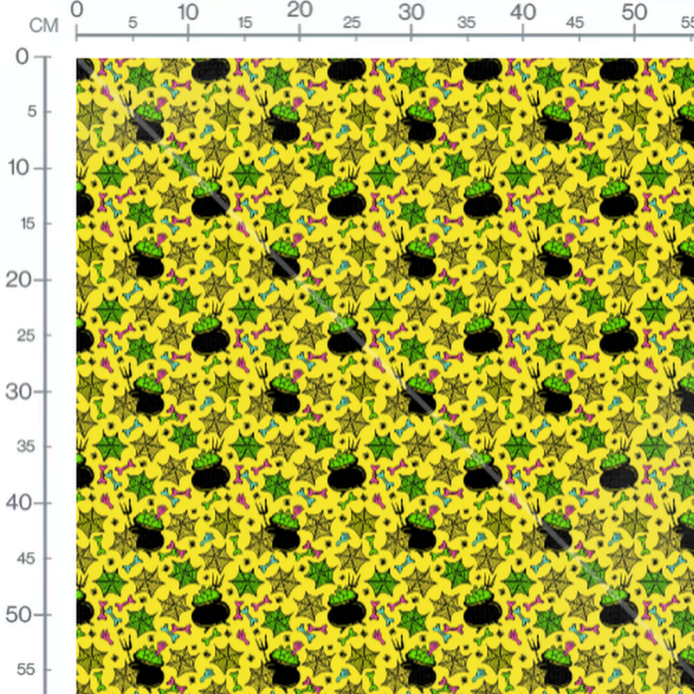 Tissu - Chaudrons et toiles d'araignée