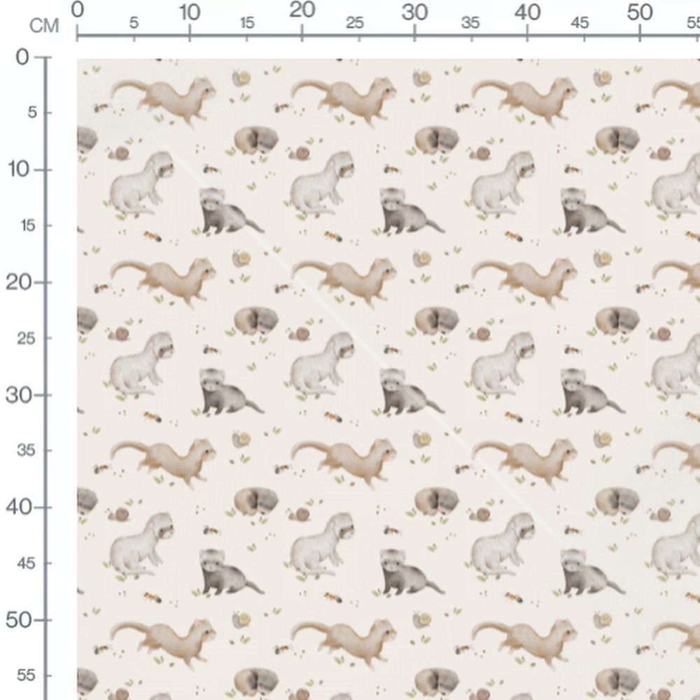 Tissu - Petits animaux et insectes