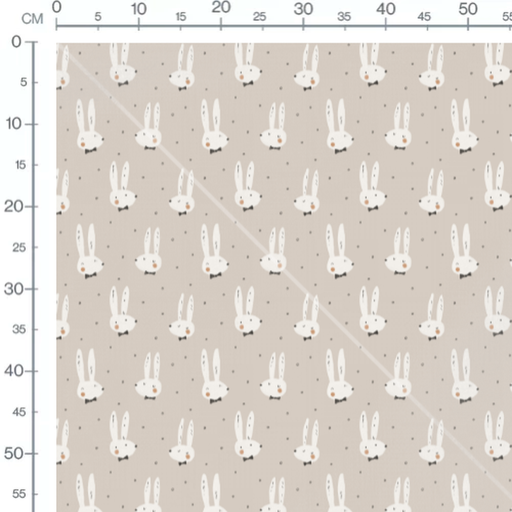 Tissu - Lapins nœuds papillon