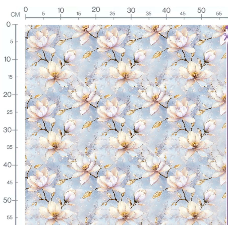 Tissu - Fleur brillante 4