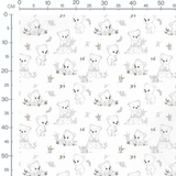 Tissu - Oursons sur souches et branches