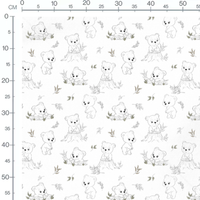 Tissu - Oursons sur souches et branches