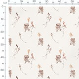 Tissu - Oursons et cerfs-volants blancs