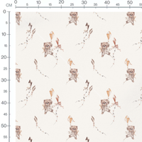 Tissu - Oursons et cerfs-volants blancs