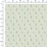 Tissu - Grenouilles vertes sur fond vert