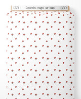Tissu - Coccinelles rouges sur blanc