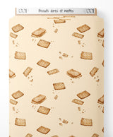 Tissu - Biscuits dorés et miettes