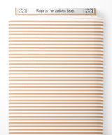 Tissu - Rayures horizontales beige
