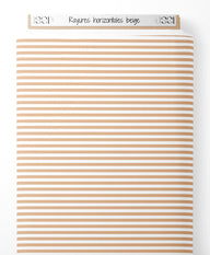Tissu - Rayures horizontales beige