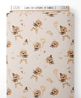 Tissu - Lions en costume et ballons 2