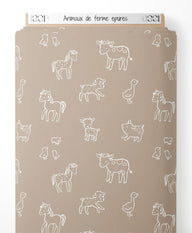 Tissu - Animaux de ferme épurés