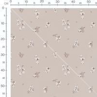 Tissu - Bouquets de coton sur beige
