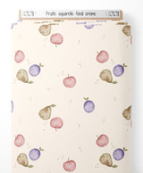 Tissu - Fruits aquarelle fond crème