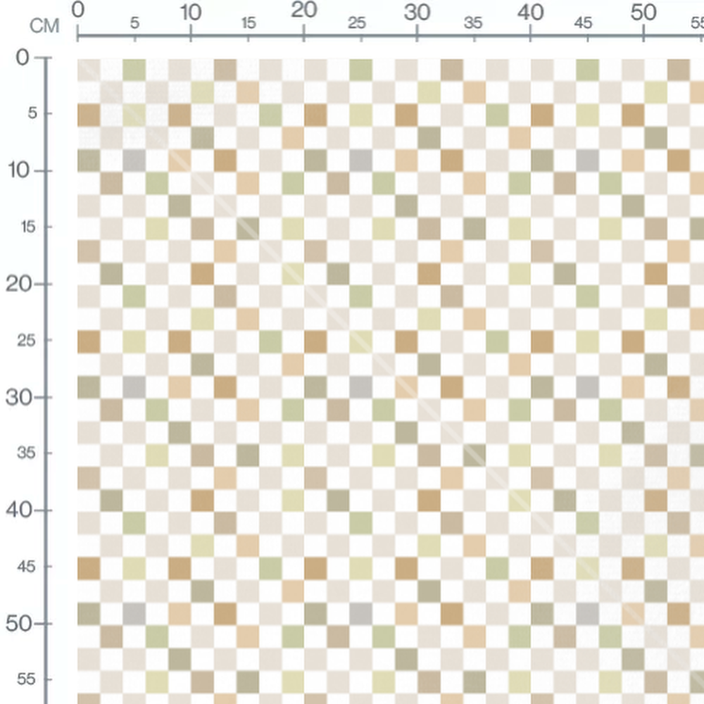 Tissu - Carreaux beige et vert pâle