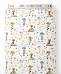 Tissu - Sirènes et créatures marines