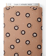 Tissu - Casques d'astronautes marron