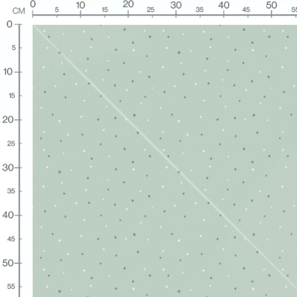 Tissu - Pois bleus et blancs