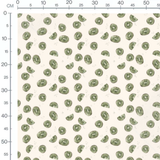 Tissu - Tranches de kiwi sur beige