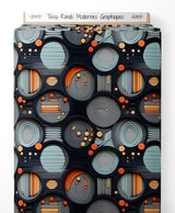 Tissu - Ronds Modernes Graphiques