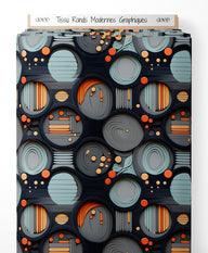 Tissu - Ronds Modernes Graphiques