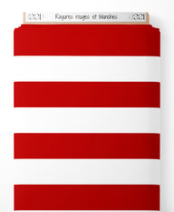 Tissu - Rayures rouges et blanches