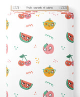 Tissu - Fruits souriants et colorés