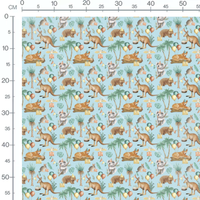 Tissu - Animaux australiens en fête