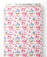 Tissu - Tissu Gateau Birthday