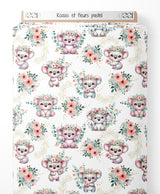 Tissu - Koalas et fleurs pastel