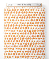 Tissu - Étoiles de mer orange