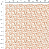Tissu - Pommes cœur pastel doux