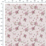 Tissu - Lapins et faons roses ludiques