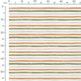 Tissu - Rayures aquarelle vertes et brunes
