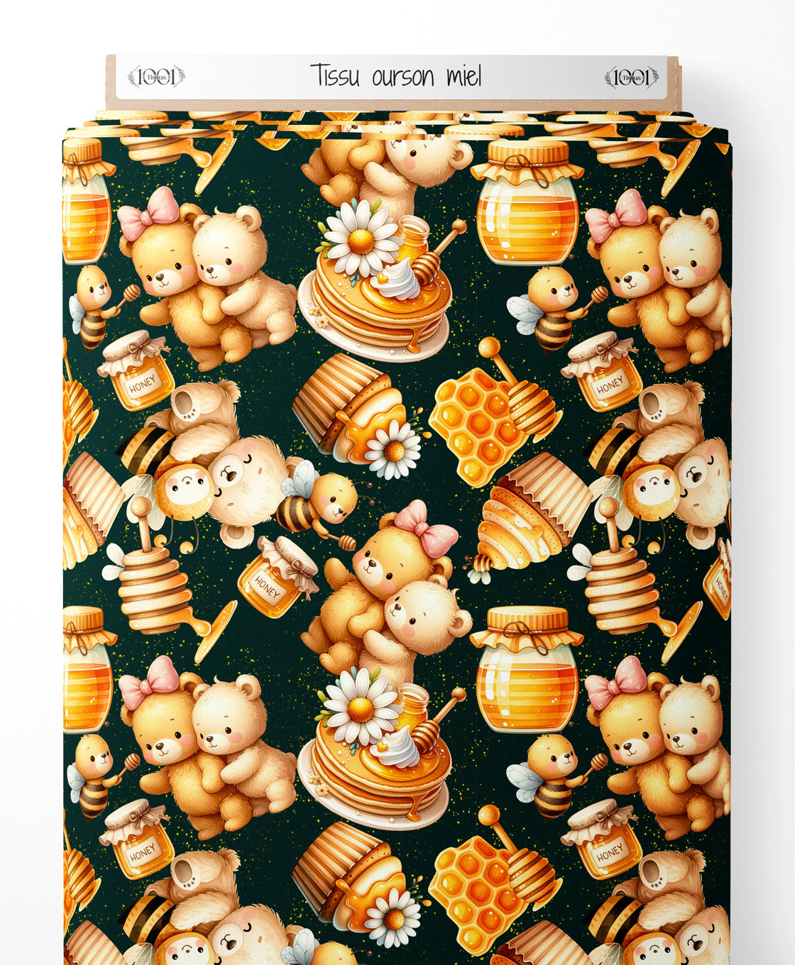 Tissu - ourson miel