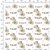 Tissu - Renards tambours et ballons