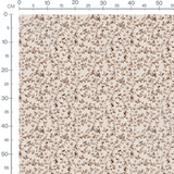 Tissu - Fleurs marron sur beige 2