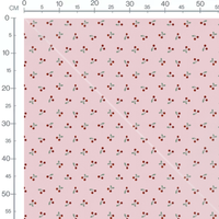 Tissu - Fleurs roses et brunes aquarelle