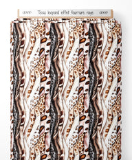 Tissu - leopard effet fourrure raye