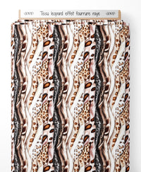 Tissu - leopard effet fourrure raye