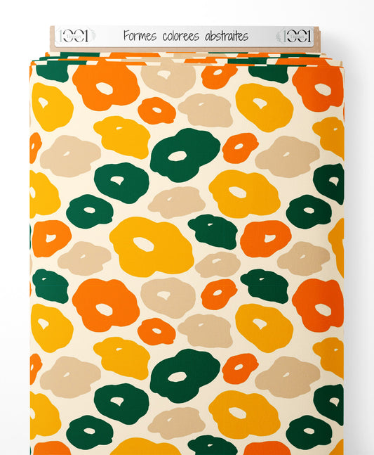 Tissu - Formes colorées abstraites